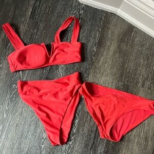Aerie two piece red bathing suit